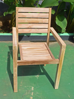 Teak Stapelbare Tuinstoel