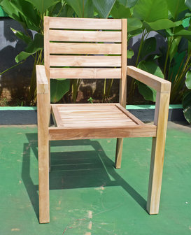 Teak Stapelbare Tuinstoel