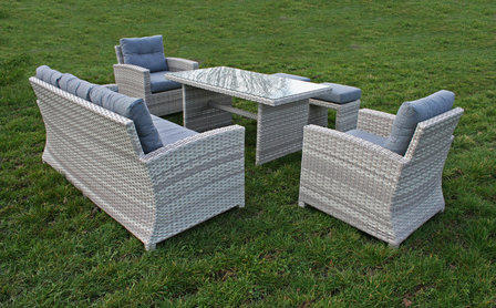 Aluminium Wicker Lounge Diningset