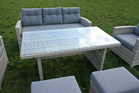 Aluminium Wicker Lounge Diningset