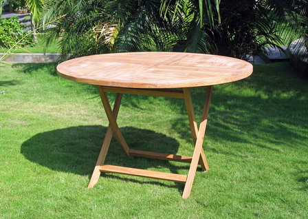 Teak Klaptafel Rond 100cm