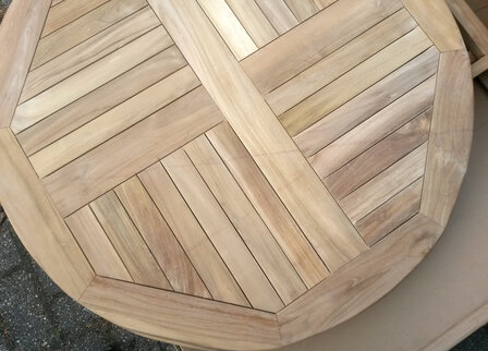 Teak Klaptafel Rond 100cm