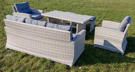 Aluminium Wicker Lounge Diningset