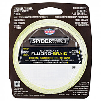 SPIDERWIRE FLUOROBRAID GRREEN 0,20MM - 14,556KG -  270M