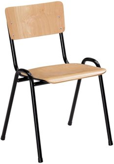 Stapelbare Houten Kantinestoel