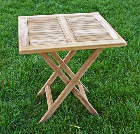 Teak Klaptafel Vierkant 70x70 cm