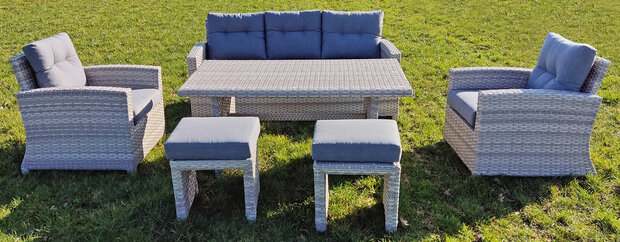 Aluminium Wicker Lounge Diningset