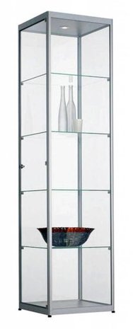 Glazen Vitrinekast H200 x B50 x D50 cm