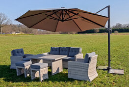 Aluminium Wicker Lounge Diningset